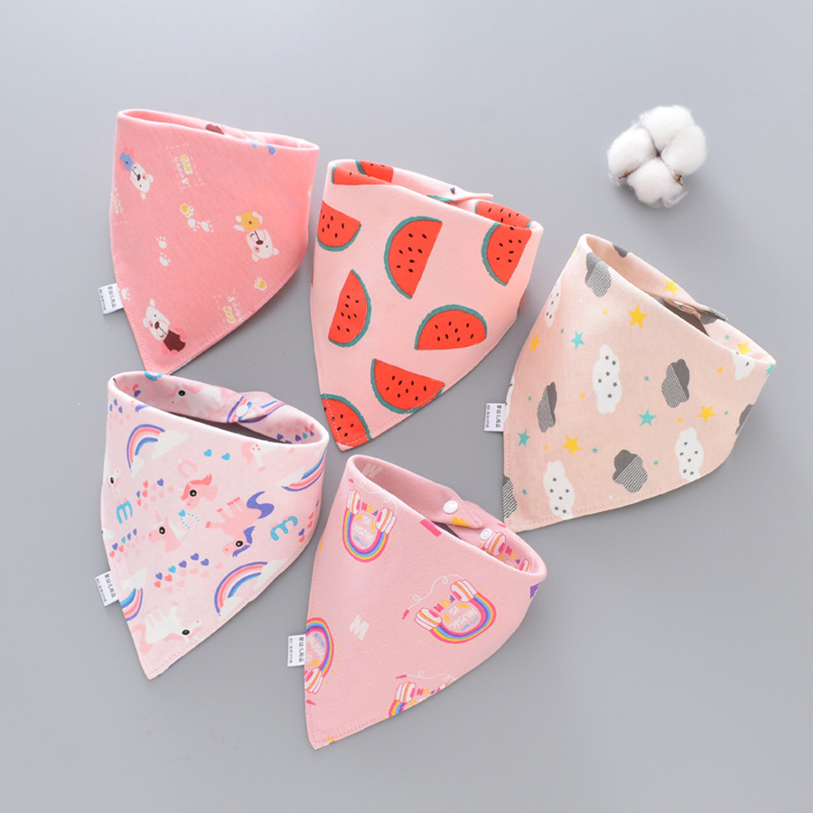 5pcs Pure Cotton Bandana Water - đánh giá và giá Baby Nursery Boy