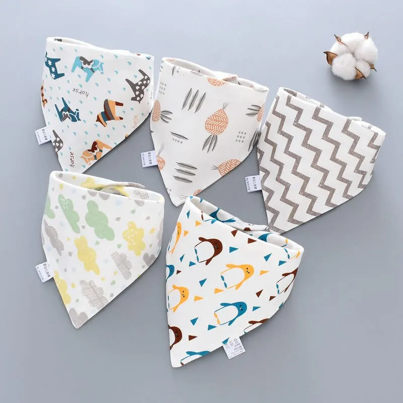 5pcs Pure Cotton Bandana Water - đánh giá và giá Baby Nursery Boy