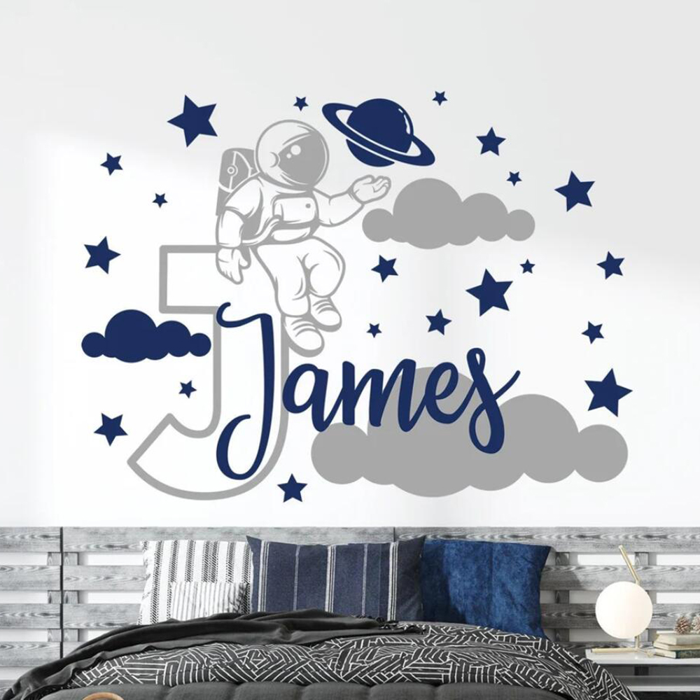 Custom Name Cartoon Space Astr - đánh giá và giá Baby Nursery Boy