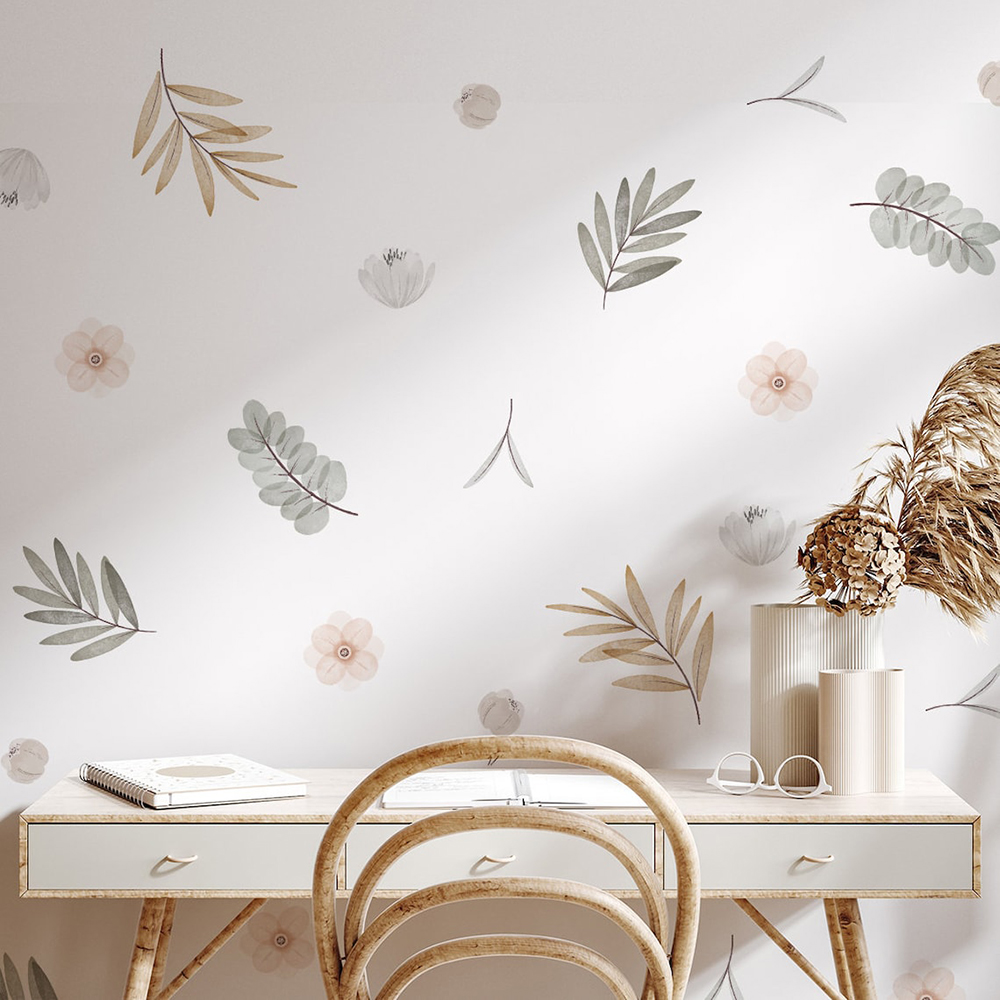 Boho Leaves Botanical DIY Wall - đánh giá và giá Baby Nursery Decor Girl