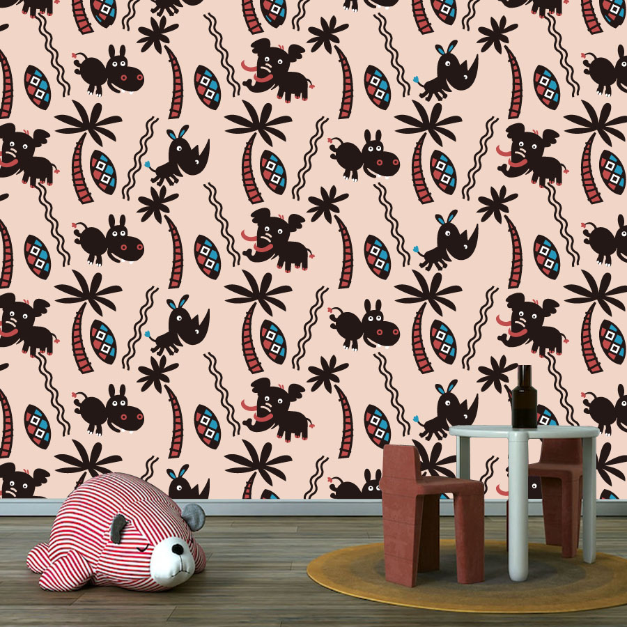 Cartoon Custom Peel and Stick  - đánh giá và giá Baby Nursery Peel And Stick Wallpaper