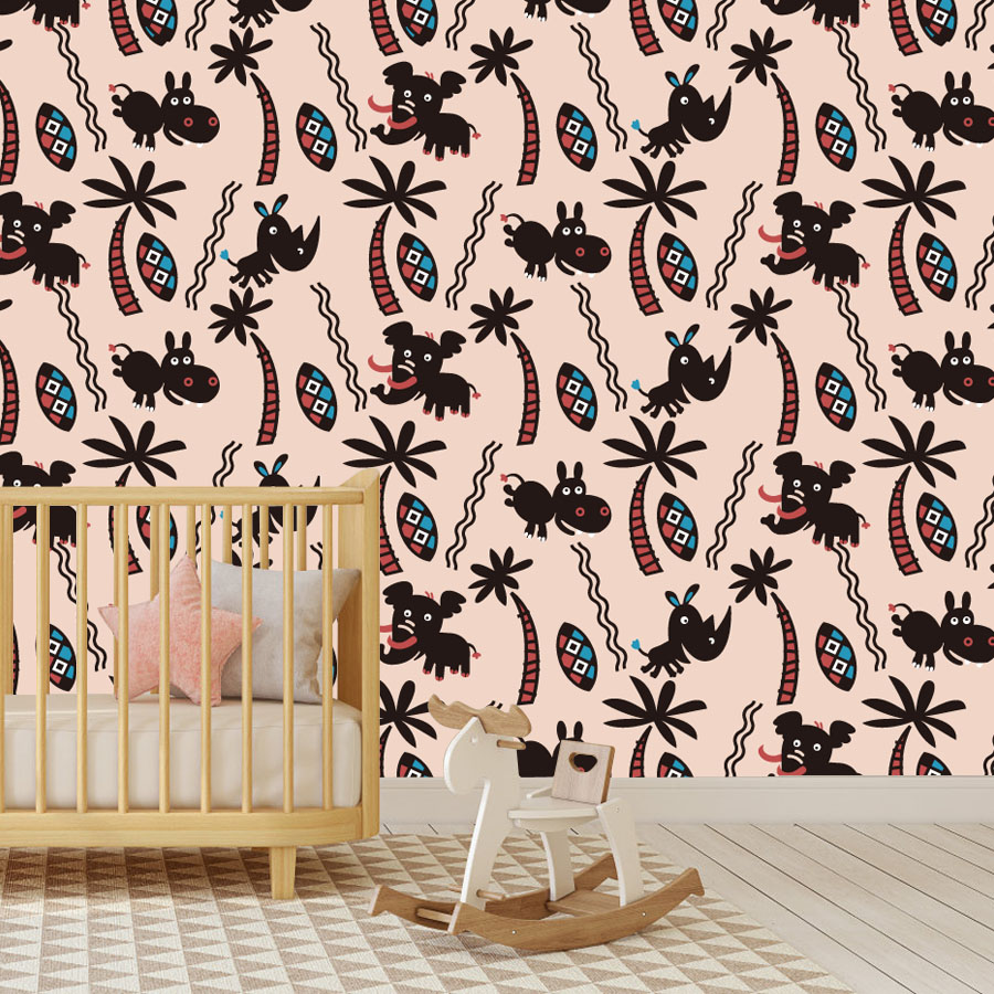 Cartoon Custom Peel and Stick  - đánh giá và giá Baby Nursery Peel And Stick Wallpaper